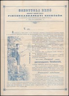 Cca 1910 Schottola Ernő Pincegazdászati Eszközök Gyára Képes Reklámnyomtatvány 4 P. - Non Classés