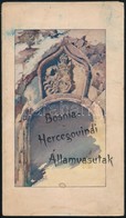 Cca 1910 Bosnia-Hercegovinai Államvasutak Képes és Térképes Reklám Kiadvány. Bp.,Légrády-ny., Kihajtható, Kisebb Szakadá - Zonder Classificatie