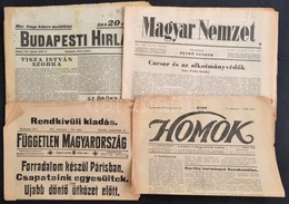 1914-1934 4 Db Vegyes újság: Homok, Független Magyarország, Budapesti Hírlap - Non Classés