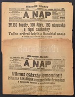 1917-18 A Nap C. újság Két Száma A Világháború Eseményeivel - Unclassified