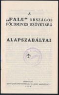 1926 A Falu Országos Földmíves Szövetség Alapszabályai. 24p - Unclassified