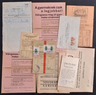 Cca 1927-1945 Vegyes Papírrégiség Tétel, 11 Db, Közte Az 1938 -as XXXIV. Eucharisztikus Világkongresszus Könyvjelzőjével - Unclassified