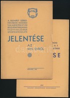 1936-1941 Budapest Székesfővárosi Községi Takarékpénztár Rt. Tisztviselőinek Sportegyesülete Jelentése, 3 Db Füzet - Ohne Zuordnung