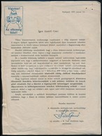 1937 A Kémkedés Története C. Könyv Kiadójának Felhívása - Non Classés