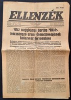 1940 Az Ellenzék Című újság LXI. évfolyamának 212. Száma, Címlapon Horthy Miklós Kormányzó Kolozsvári Bevonulásának Híré - Zonder Classificatie
