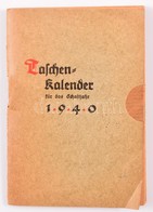 1940 Zsebkalendárium Taschen Kalender. Hitler és A Háború Ellenes Propaganda Rajzokkal / Anti Hitlerist Propaganda Calen - Unclassified