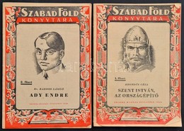 1946 A Szabad Föld Könyvtára 2 Db Szám: Szent István, Ady Endre. - Zonder Classificatie