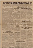 1956 Népszabadság. A Magyar Szocialista Munkáspárt Lapja. I. évf. 2 Sz., 1956. November 3., Szakadozott. - Non Classés