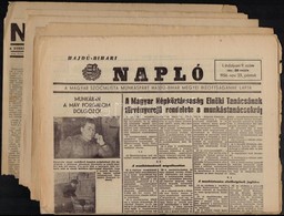 1956 Vegyes 1956-os Hajdú-bihari - Debreceni újságtétel, 8 Db.  Hajdú-Bihari Napló I. évf. 2.,6.,9 Sz. 1956. Nov. 15.,20 - Zonder Classificatie