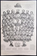 Az 1848-as Országos Küldöttség Tagjainak Arcképcsarnoka, Hajtott, 52×34 Cm - Zonder Classificatie