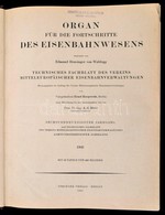 1941 Organ Für Die Fortschritte Des Eisenbahnwesens. 96. évf. Berlin, 1941, Julius Springer. Német Nyelven. Átkötött Egé - Non Classificati