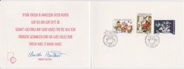 Finland 1996 Christmas 3v Used On Greetings Card (42395) - Lettres & Documents