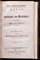 Johann Gottfried Von Herder: Ideen Zur Geschichte Der Menschheit. Zweiter Theil. 1785. Wien, 1812. Grundschen Schriften. - Ohne Zuordnung