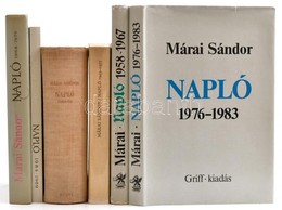 Márai Sándor Napló Sorozat 6 Kötete: 
Napló. (1943-1944.) Márai Sándor Munkái. Bp., 1945, Révai. Első Kiadás. Kiadói Kis - Zonder Classificatie