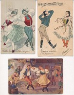 * 7 Db Régi Magyar Folklór és Népviseletes Motívumlap, Közte Egy 1898-as Litho Lap / 7 Pre-1945 Hungarian Folklore And T - Non Classificati