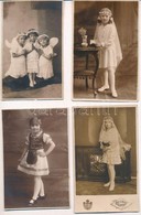 ** * 4 Db RÉGI Fotó Képeslap Kislányokról / 4 Pre-1945 Photo Postcards With Girls - Unclassified