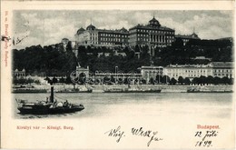 T2 1899 Budapest I. Királyi Vár, Gőzhajó. Divald Károly 10. Sz. - Unclassified