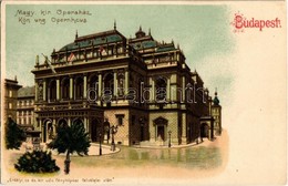 ** T1/T2 Budapest VI. Magy. Kir. Operaház. Litho - Non Classés