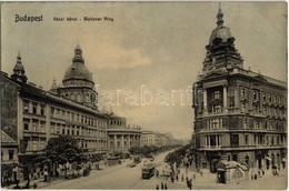 T2 1909 Budapest VI. Váci Körút (mai Bajcsy-Zsilinszky út), Villamos, Fonciere Pesti Biztosító, Grünwald Lipót üzlete, B - Non Classés