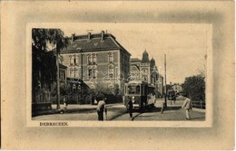 T1/T2 1912 Debrecen, Utca, Vasútállomás, Villamos. W.L. Bp. 5967. - Zonder Classificatie