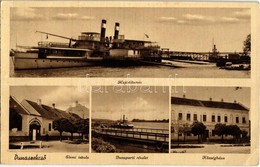 T2/T3 1942 Dunaszekcső, Hajóállomás, Elemi Iskola, Községháza, Duna Part  (EK) - Sin Clasificación