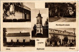T2/T3 Győrtelek, Kastélypark, Református Templom, Iskola, Hangya Szövetkezet üzlete, Automobil (EB) - Zonder Classificatie