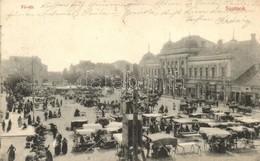 T2 Szolnok, Fő Tér, Piac, árusok, Fehér Adolf, Kenéz L. üzletei - Zonder Classificatie