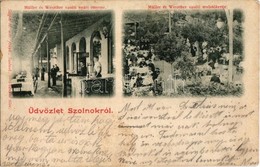 T2/T3 1900 Szolnok, Müller és Weszther Vasúti Nyári étterme és Mulatókertje. Szigeti H. Kiadása (EK) - Zonder Classificatie