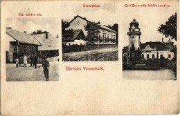 T2/T3 1916 Vencsellő (Gávavencsellő), Református Lelkészlak, Községháza, Gróf Dessewffy Miklós Kastély (EK) - Unclassified