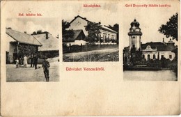 T2/T3 1916 Vencsellő (Gávavencsellő), Református Lelkészlak, Községháza, Gróf Dessewffy Miklós Kastély (EK) - Non Classificati