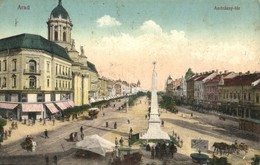 T3 Arad, Andrássy Tér, Piac, Központi Divatáruház, Sas-Kávé Reklám, Szentháromság Szobor / Square, Market, Shops, Advert - Sin Clasificación