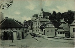 T2 1909 Brassó, Kronstadt, Brasov; Martinsberg / Fellegvár-hegy, Mártonhegyi Szász Evangélikus Templom, E. Jekel üzlete. - Unclassified