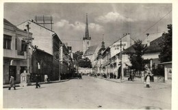 T2 Dés, Dej; Fő Tér, Templom / Main Square, Church / Casa Ciorapilor Elbe - Zonder Classificatie