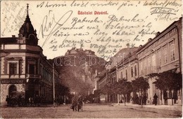 T2/T3 1912 Déva, Vár, Utcakép A Hirsch Testvérek üzletével. Kiadja Kroll Gyula 457. / Cetatea Deva / Castle, Street View - Ohne Zuordnung