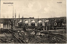 T2 Oravicabánya, Oravita; Viadukt Gőzmozdonnyal / Railway Bridge With Locomotive, Viaduct - Non Classés