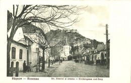 ** T1 Rozsnyó, Barcarozsnyó, Rosenau, Rasnov; Templom Utca A Várral. Gust Nr. 127. / Str. Biserici Si Cetatea / Church S - Unclassified