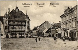 ** T3 Segesvár, Schässburg, Sighisoara; Marktplatz / Vásártér, Essigmann üzlete. Kiadja W. Nagy / Piata / Market Square, - Non Classés