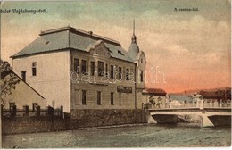 ** T2/T3 Vajdahunyad, Hunedoara; Cserna Híd, Hummel Viktor üzlete. Adler Fényirda 1910. / Cerna River Bridge, Shop (fl) - Zonder Classificatie