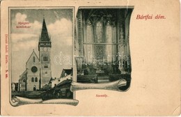 ** T3 Bártfa, Bardiov; Dóm Nyugati Homlokzata és Belső, Szentély. Divald Adolf 5. Sz.  / Cathedral Interior With Altar.  - Unclassified
