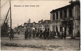 ** T2 Homonna, Homenau, Humenné; Fő Tér Romokban Az Oroszok Betörése Után, Friedmann Markus üzlete. Waller Mór Kiadása / - Non Classés