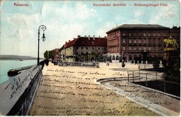 * T3 Pozsony, Pressburg, Bratislava; Koronázási Dombtér, Mária Terézia Szobor / Square With Statue (Rb) - Non Classés