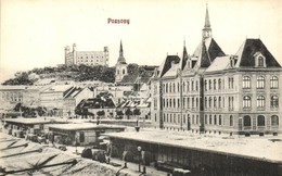 * T2 Pozsony, Pressburg, Bratislava; Duna Part, Raktárak, Háttérben A Vár / Danube Riverbank, Storages, Castle - Non Classés
