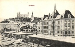 * T2 Pozsony, Pressburg, Bratislava; Duna Part, Raktárak, Háttérben A Vár / Danube Riverbank, Storages, Castle - Ohne Zuordnung