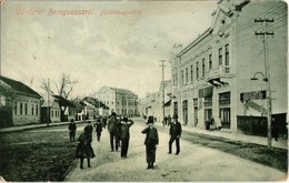 * T3 1911 Beregszász, Berehove; Andrássy Utca, Izraelita Templom, Zsinagóga, Jakab Antal Ecet Szeszgyára, üzlet. W. L. B - Zonder Classificatie