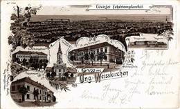 T2/T3 1898 Fehértemplom, Ung. Weisskirchen, Bela Crkva; Főgimnázium, Kaszárnyák, Állami Polgári Leányiskola, Római Katol - Unclassified