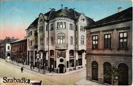 * T2/T3 Szabadka, Subotica; Utcakép, Takarékpénztár, Kávéház / Street View With Savings Bank And Cafe - Ohne Zuordnung