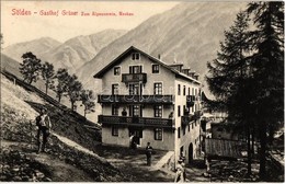 * T1/T2 Sölden (Tirol, Tyrol); Gasthof Grüner Zum Alpenverein, Neubau / Guest House - Ohne Zuordnung