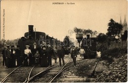 ** T3 Pontmain, La Gare / Bahnhof / Railway Station, Railwaymen, Locomotive (fa) - Ohne Zuordnung