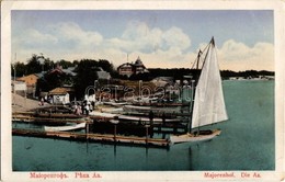 ** T2/T3 Majori, Majorenhof (Jurmala); Die Aa / River Lielupe, Sailing Boat, Summer Houses. Hebensperger  & Co. (EK) - Unclassified