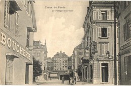 ** T2 La Chaux-de-Fonds, Le Passage Sous Voies; Boucherie, Huilerie La Semeuse, Biére De Munich, Grande Brasserie (?) Ro - Ohne Zuordnung